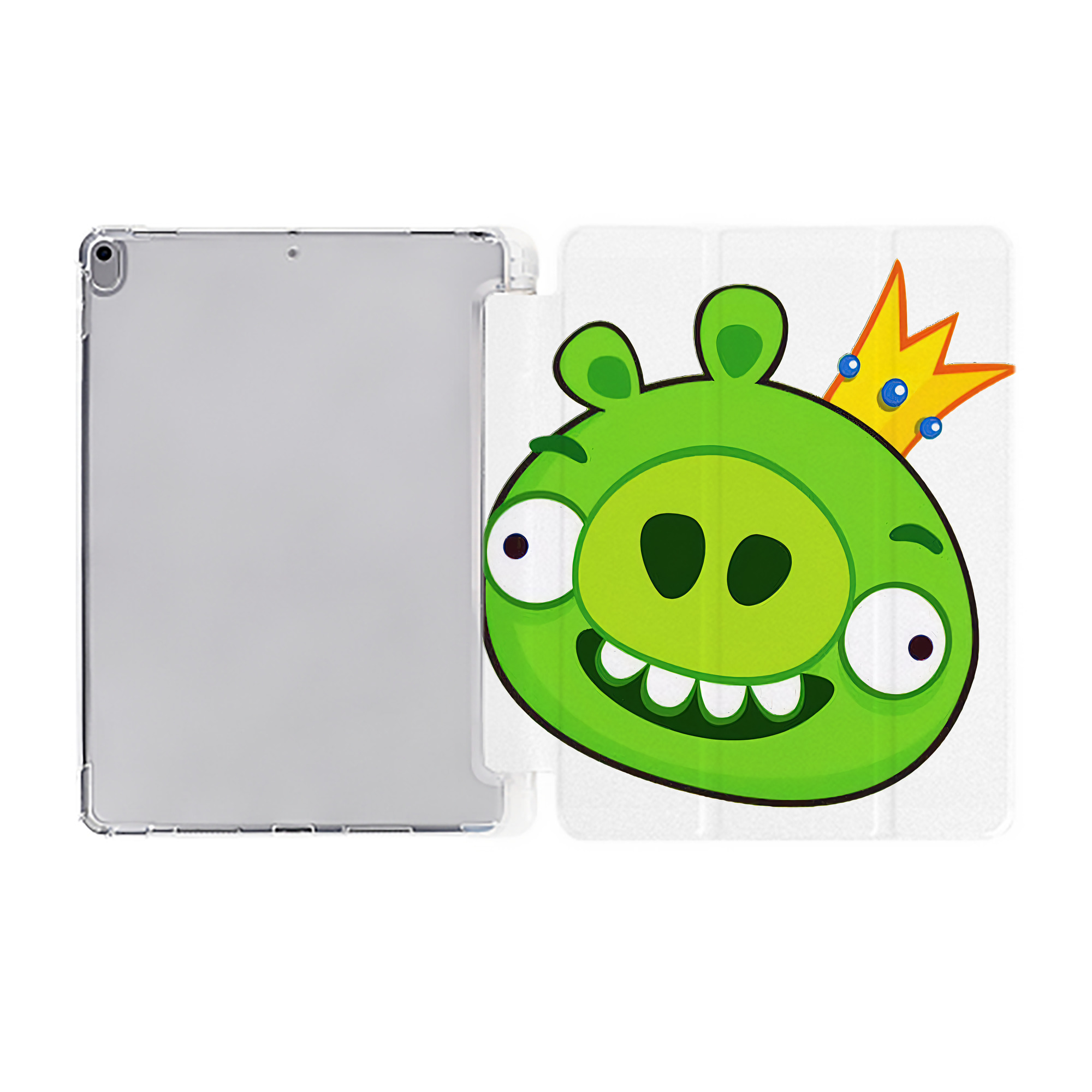 （画像用） Angry Birds アングリーバード IPad ケース ペン収納付き 三つ折りスタンド PUレザー×シリコン 対応機種9.5/10.5/10.9インチ